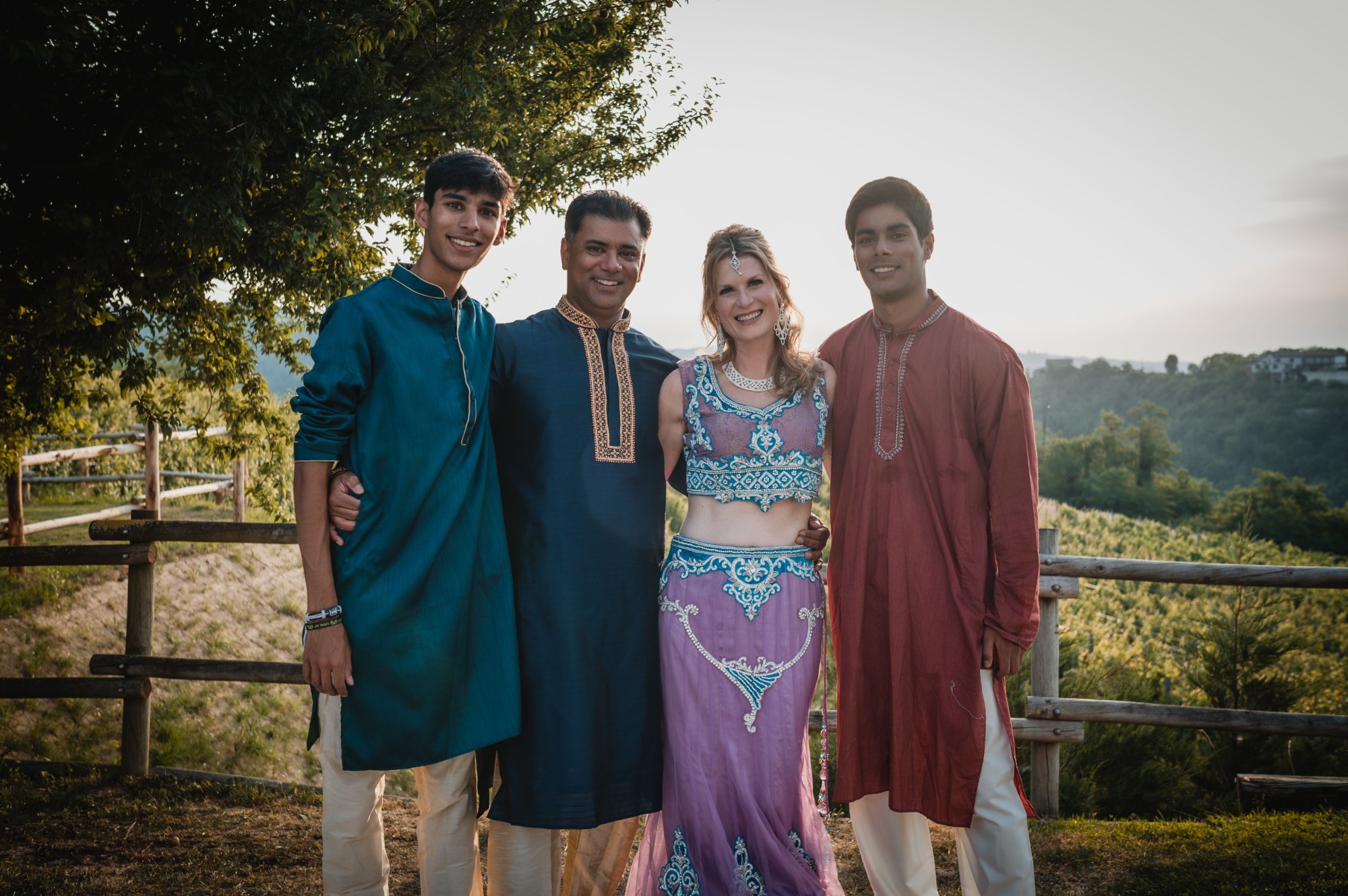 Ashish with Corinne, Junaid, and Aziz