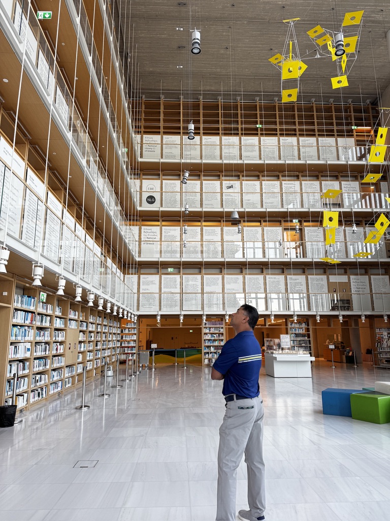Ashish at the National Library of Greece, Athens